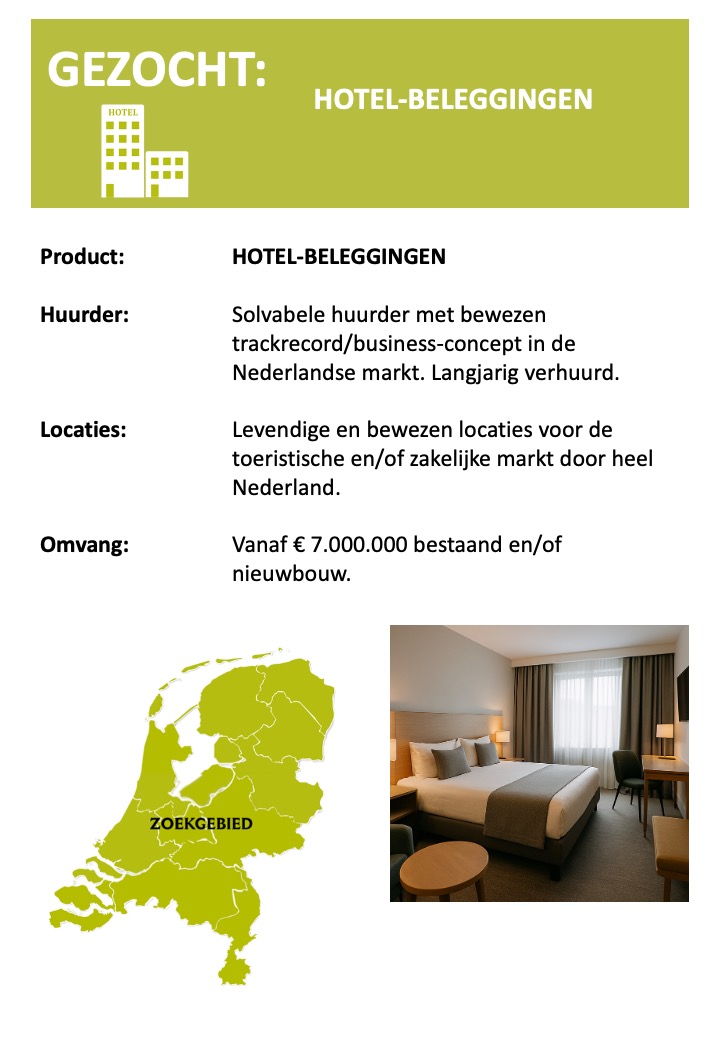 Hotelbeleggingen - Ontwikkelingen & Divers
