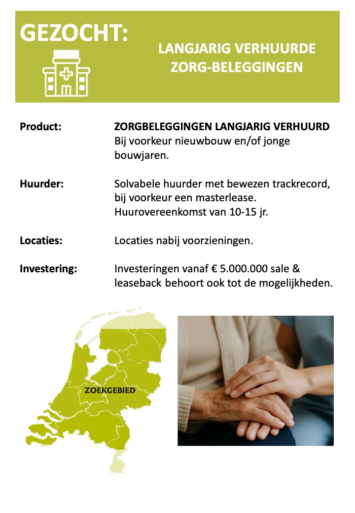 Langjarig verhuurde zorgbeleggingen - Ontwikkelingen & Divers
