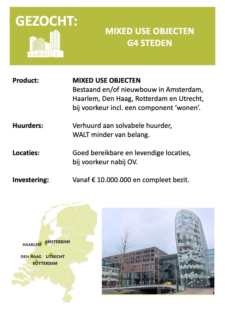 Mixed-use objecten - Ontwikkelingen & Divers, Retail, Kantoren