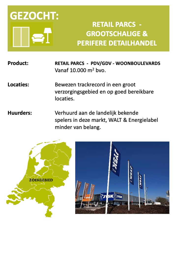 Retail parcs en grootschalige detailhandel