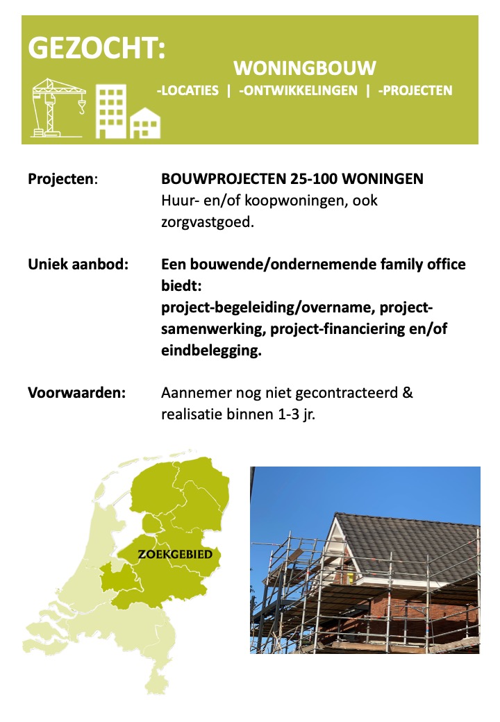 Woningbouwproject - Woningen & Zorg Ontwikkelingen & divers